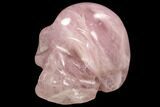 Polished Rose Quartz Crystal Skull #108353-1